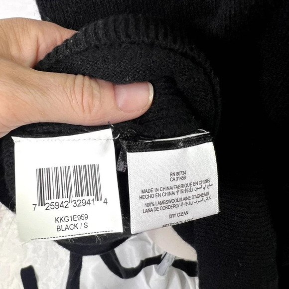 BCBGMaxazria NWT‎ 100% Lambswool Black Two Pocket Tunic Small - Picture 12 of 13